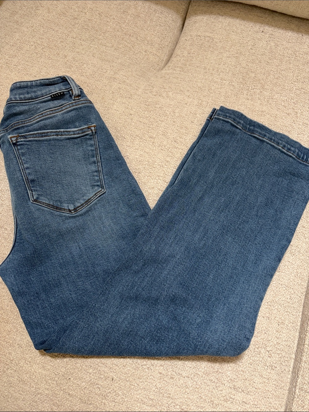 Classic Straight-Leg Women’s RISEN Jeans in Medium Blue